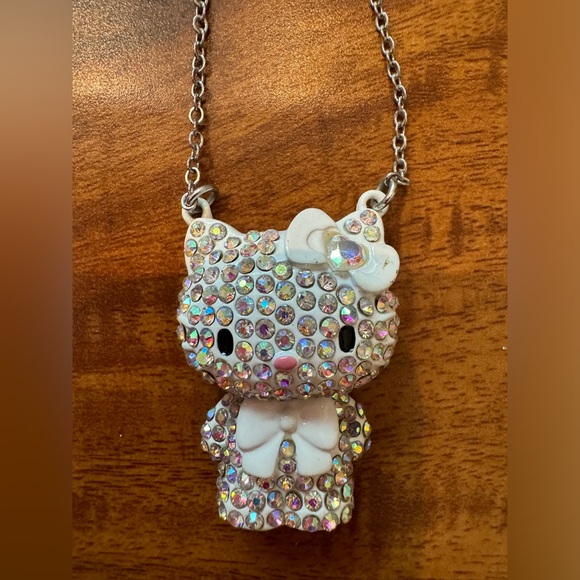 Hello Kitty Rhinestone Necklace, Iridescent, Sanrio, Vintage, Rare! - Picture 2 of 9